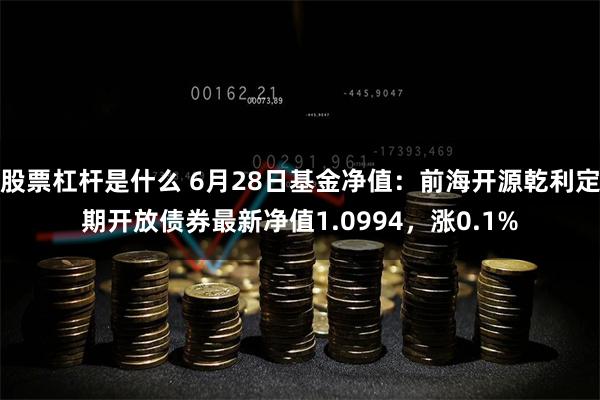 股票杠杆是什么 6月28日基金净值：前海开源乾利定期开放债券最新净值1.0994，涨0.1%