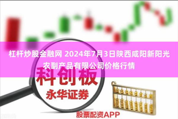 杠杆炒股金融网 2024年7月3日陕西咸阳新阳光农副产品有限公司价格行情